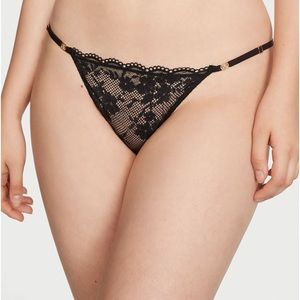 2 pair of Victorias Secret Love Cloud adjustable string lace thong panties